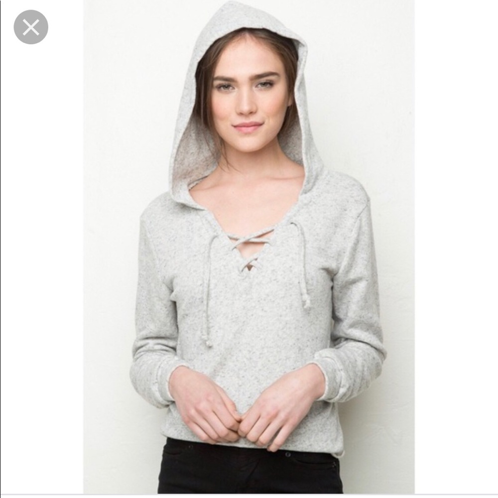 Brandy Melville light heather gray hoodie